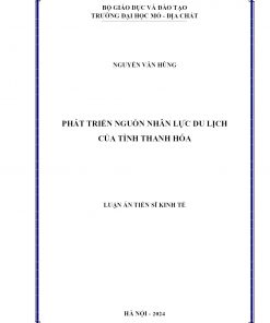 Phát Triển Nguồn Nhân Lực Du Lịch Của Tỉnh Thanh Hóa