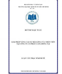 Giải Pháp Nâng Cao Sự Hài Lòng Của Nhân Viên Tại Công Ty Cổ Phần Cảng Đồng Nai