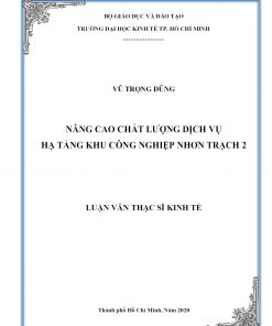 NÂNG CAO CHẤT LƯỢNG DỊCH VỤ HẠ TẦNG KHU CÔNG NGHIỆP NHƠN TRẠCH 2