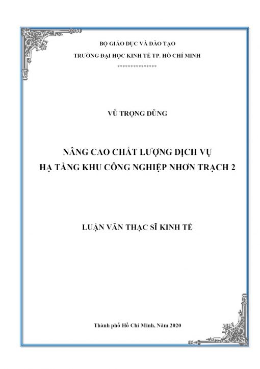 NÂNG CAO CHẤT LƯỢNG DỊCH VỤ HẠ TẦNG KHU CÔNG NGHIỆP NHƠN TRẠCH 2