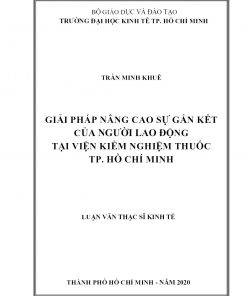 Giải Pháp Nâng Cao Sự Gắn Kết Của Người Lao Động Tại Viện Kiểm Nghiệm Thuốc Tp. Hồ Chí Minh