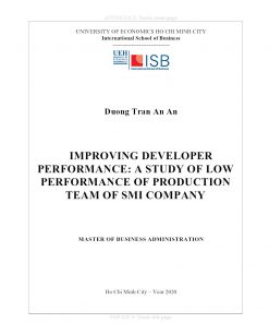 Improving Developer Performance: A Study Of Low Performance Of Production Team Of SMI Company