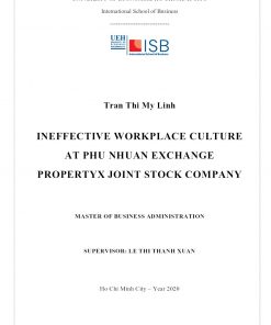 Ineffective Workplace Culture At Phu Nhuan Exchange Propertyx Joint Stock Company