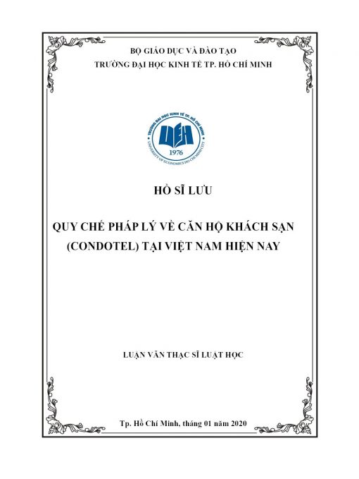 Quy Chế Pháp Lý Về Căn Hộ Khách Sạn (Condotel) Tại Việt Nam Hiện Nay