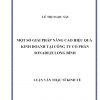 Một Số Giải Pháp Nâng Cao Hiệu Quả Kinh Doanh Tại Công Ty Cổ Phần Sonadezi Long Bình