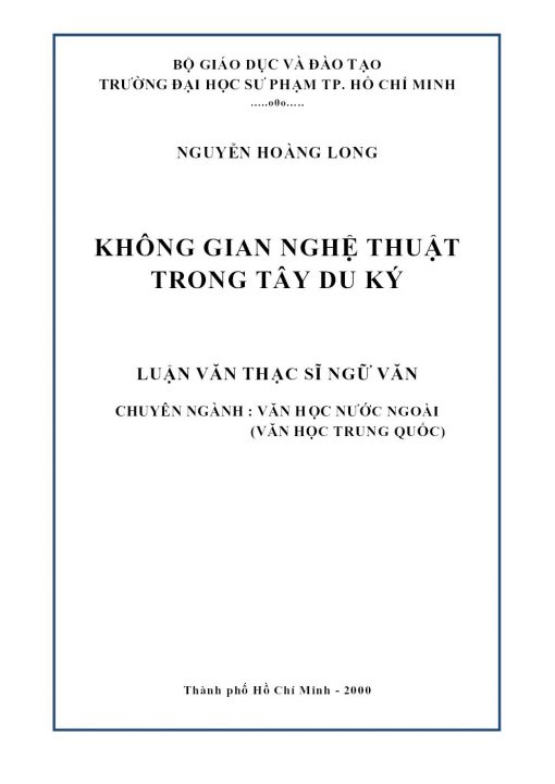 Không Gian Nghệ Thuật Trong Tây Du Ký