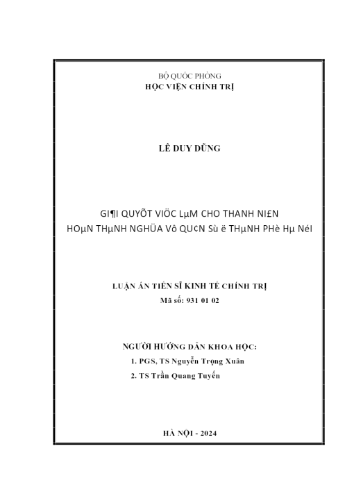 Giải Quyết Việc Làm Cho Thanh Niên Hoàn Thành Nghĩa Vụ Quân Sự Ở Thành Phố Hà Nội