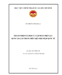 Trách Nhiệm Xã Hội Của Tập Đoàn Điện Lực Quốc Gia Lào Trong Điều Kiện Hội Nhập Quốc Tế