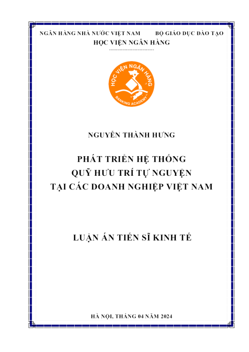 Phát Triển Hệ Thống Quỹ Hưu Trí Tự Nguyện Tại Các Doanh Nghiệp Việt Nam