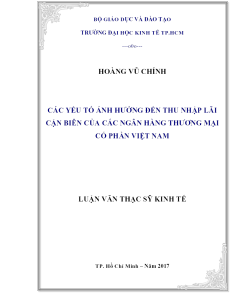 Các Yếu Tố Ảnh Hưởng Đến Thu Nhập Lãi Cận Biên Của Các Ngân Hàng Thương Mại Cổ Phần Việt Nam