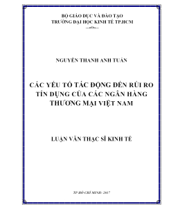 Các Yếu Tố Tác Động Đến Rủi Ro Tín Dụng Của Các Ngân Hàng Thương Mại Việt Nam