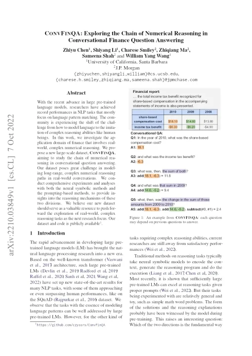 Convfinqa: Exploring The Chain Of Numerical Reasoning In Conversational Finance Question Answering