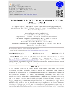 Cross-Border Tax Challenges And Solutions In Global Finance