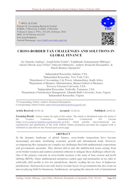 Cross-Border Tax Challenges And Solutions In Global Finance