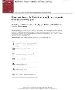 Does Green Finance Facilitate Firms In Achieving Corporate Social Responsibility Goals?