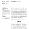 Event Studies In International Finance Research