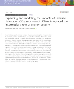 Explaining And Modeling The Impacts Of Inclusive Finance On CO2 Emissions In China Integrated The Intermediary Role Of Energy Poverty