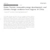 Green Finance, Renewable Energy Development, And Climate Change: Evidence From Regions Of China