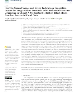 How Do Green Finance And Green Technology Innovation Impact The Yangtze River Economic Belt’s Industrial Structure Upgrading In China? A Moderated Mediation Effect Model Based On Provincial Panel Data