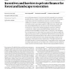 Incentives And Barriers To Private Finance For Forest And Landscape Restoration