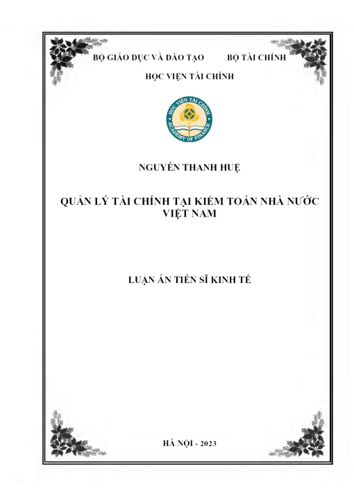 Quản Lý Tài Chính Tại Kiểm Toán Nhà Nước Việt Nam