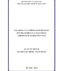 Tác Động Của Chính Sách Tín Dụng Đến Hộ Nghèo Của Ngân Hàng Chính Sách Xã Hội Việt Nam