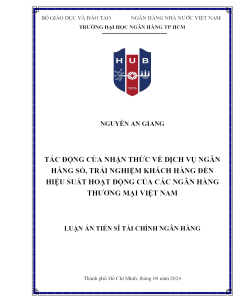 Tác Động Của Nhận Thức Về Dịch Vụ Ngân Hàng Số, Trải Nghiệm Khách Hàng Đến Hiệu Suất Hoạt Động Của Các Ngân Hàng Thương Mại Việt Nam