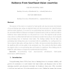 Determinants of Non-Performing Loans: Evidence From Southeast Asian Countries