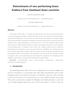 Determinants of Non-Performing Loans: Evidence From Southeast Asian Countries