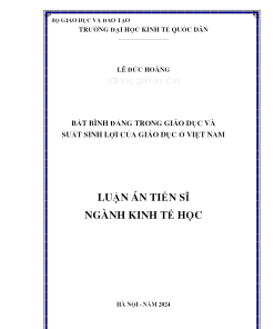 Bất Bình Đẳng Trong Giáo Dục Và Suất Sinh Lợi Của Giáo Dục Ở Việt Nam