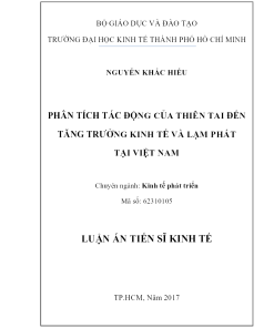 Phân Tích Tác Động Của Thiên Tai Đến Tăng Trưởng Kinh Tế Và Lạm Phát Tại Việt Nam