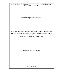 Tổ Chức Hệ Thống Thông Tin Kế Toán Tại Tập Đoàn Bưu Chính Viễn Thông Việt Nam Trong Điều Kiện Cách Mạng Công Nghiệp 4.0