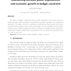 Relationship between public expenditures and economic growth in budget constraint