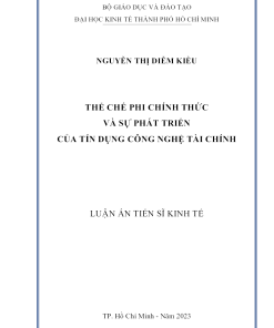 Thể Chế Phi Chính Thức Và Sự Phát Triển Của Tín Dụng Công Nghệ Tài Chính