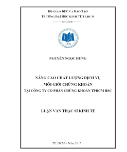 Nâng Cao Chất Lượng Dịch Vụ Môi Giới Chứng Khoán Tại Công Ty Cổ Phần Chứng Khoán TPHCM HSC