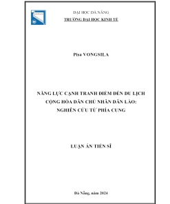 Năng Lực Cạnh Tranh Điểm Đến Du Lịch Cộng Hòa Dân Chủ Nhân Dân Lào Nghiên Cứu Từ Phía Cung