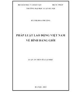 Pháp Luật Lao Động Việt Nam Về Bình Đẳng Giới