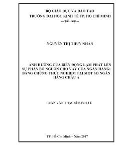 Ảnh Hưởng Của Biến Động Lạm Phát Lên Sự Phân Bổ Nguồn Cho Vay Của Ngân Hàng: Bằng Chứng Thực Nghiệm Tại Một Số Ngân Hàng Châu Á