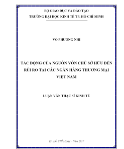 Tác Động Của Nguồn Vốn Chủ Sở Hữu Đến Rủi Ro Tại Các Ngân Hàng Thương Mại Việt Nam