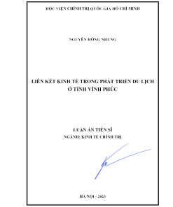 Liên Kết Kinh Tế Trong Phát Triển Du Lịch Ở Tỉnh Vĩnh Phúc