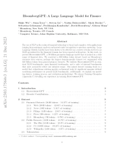 BloombergGPT: A Large Language Model For Finance