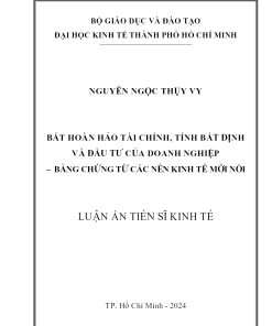 Bất Hoàn Hảo Tài Chính, Tính Bất Định Và Đầu Tư Của Doanh Nghiệp – Bằng Chứng Từ Các Nền Kinh Tế Mới Nổi