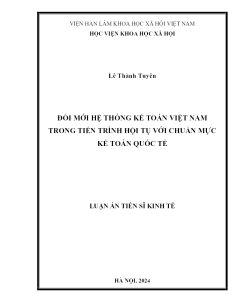 Đổi Mới Hệ Thống Kế Toán Việt Nam Trong Tiến Trình Hội Tụ Với Chuẩn Mực Kế Toán Quốc Tế