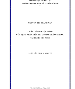Chất Lượng Cuộc Sống Của Bệnh Nhân Điều Trị Lao Đa Kháng Thuốc Tại Tp. Hồ Chí Minh