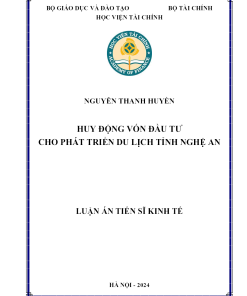 Huy Động Vốn Đầu Tư Cho Phát Triển Du Lịch Tỉnh Nghệ An