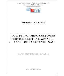 Low Performing Customer Service Staff In Lazmall Channel Of Lazada Vietnam