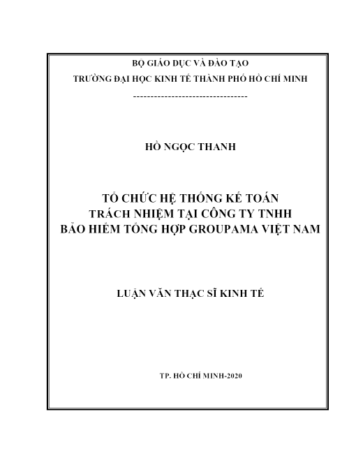 Tổ Chức Hệ Thống Kế Toán Trách Nhiệm Tại Công Ty TNHH BHTH Groupama Việt Nam