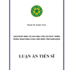 Giải Pháp Kinh Tế Cho Bảo Tồn Và Phát Triển Rừng Ngập Mặn Vùng Ven Biển Tỉnh Nam Định