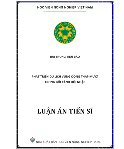 Phát Triển Du Lịch Vùng Đồng Tháp Mười Trong Bối Cảnh Hội Nhập