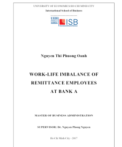 Work-Life Imbalance Of Remittance Employees At Bank A